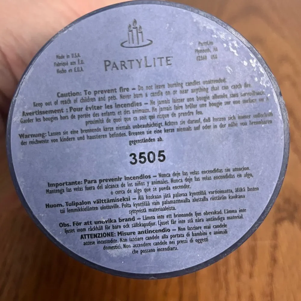 PARTYLITE Strawberry Rhubarb 2  Pillar Candles Retired Size 3” x 7” see details - Picture 5 of 5